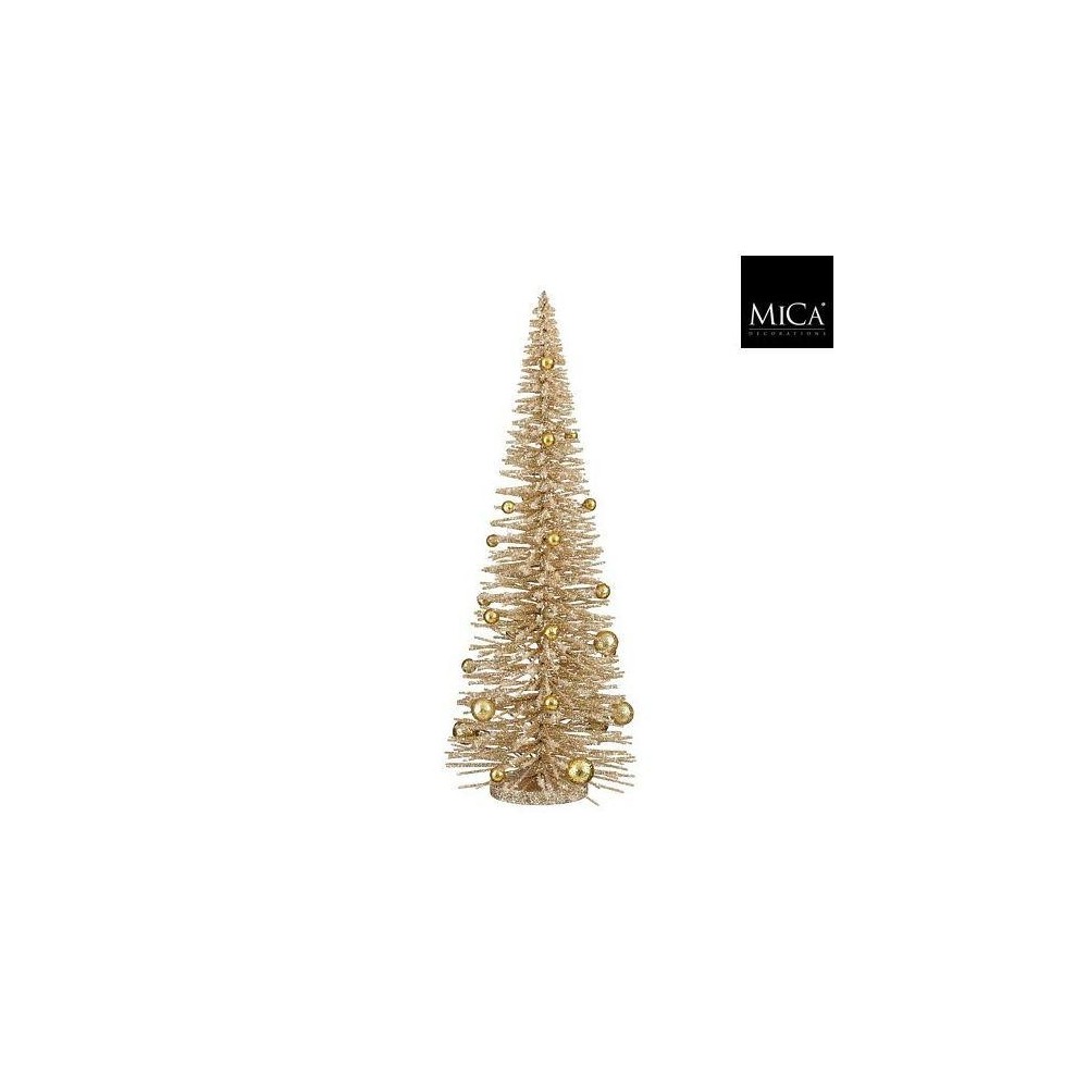 ALBERO DECORATO SFERE CHAMPAGNE H.50